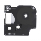 Dymo 40920 compatible labeltape, white on clear, 9mm x 7m