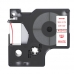 Dymo 40915 compatible labeltape, red on white, 9mm x 7m