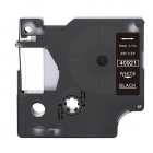 Dymo 40921 compatible labeltape, white on black, 9mm x 7m