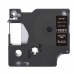 Dymo 40921 compatible labeltape, white on black, 9mm x 7m