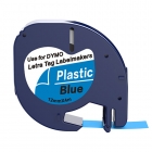 Dymo 91205 compatible labeltape, black on blue, 12mm x 4m