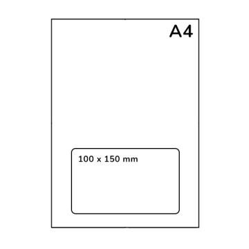 Packing slip / return label with shipping label 100 x 150 mm