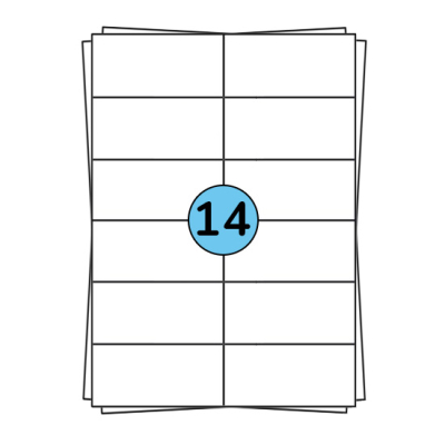 A4 sheet labels 105 x 42 mm, 1,400 labels