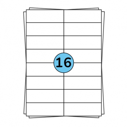 A4 sheet labels 105 x 37 mm, 1,600 labels