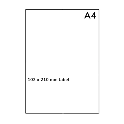 Packing slip / return label with shipping label 102 x 210 mm