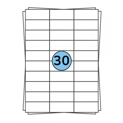 A4 sheet labels 70 x 30 mm, 3,000 labels