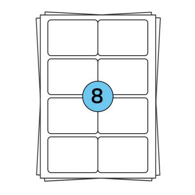 A4 sheet labels 99 x 68 mm, 800 labels