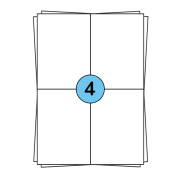 A4 sheet labels 104 x 148 mm, 400 labels
