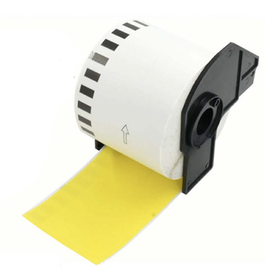 Brother DK-22205 compatible labels yellow, 62mm x 30,48m
