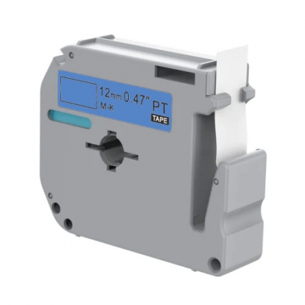 Brother M-K531 compatible labeltape, black on blue, 12mm x 8m