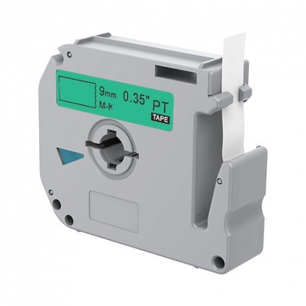 Brother M-K721 compatible labeltape, black on green, 9mm x 8m