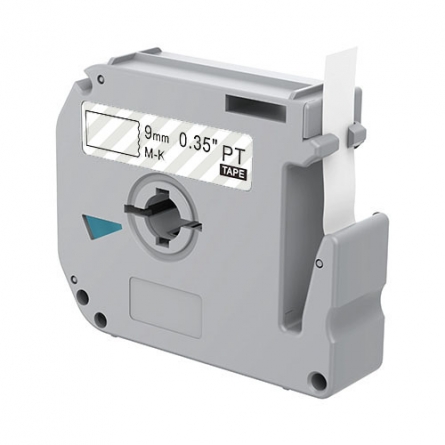 Brother M-K121 compatible labeltape, black on clear, 9mm x 8m