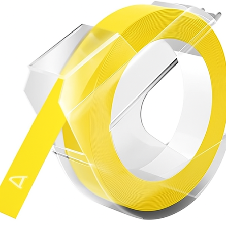 Dymo S0898170 compatible labeltape, white on yellow, 9mm x 3m