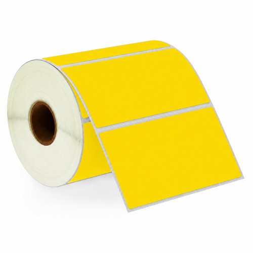 Thermal labels yellow, 102 x 50mm, 1300 labels